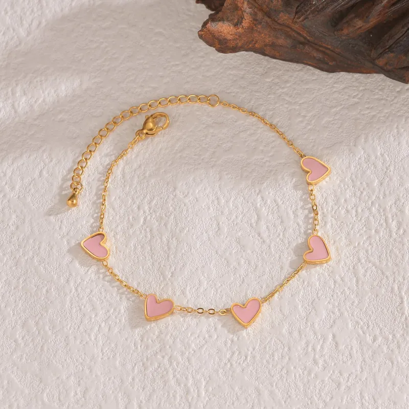 Ins Love Bracelet Stainless Steel Dripping Heart Bracelet Fashion Valentine's Day Jewelry Gift - Image 9